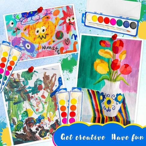 MuseLuxe 42 Pack Watercolor Paint Set for Kids in Kuwait