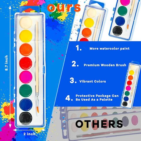 MuseLuxe 42 Pack Watercolor Paint Set for Kids in Kuwait