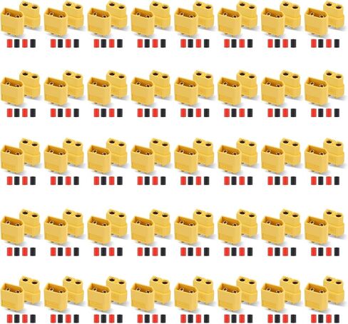 20 Pairs XT60 Connectors (Male + Female Plugs) with 80 PCS Heat Shrink Tubing, XT60 Connector for RC Battery Connector, RC Lipo Battery Car Boat in Saudi Arabia