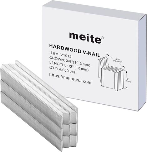 meite V1010 Hard Wood Type 10.3mm Diameter V Nails 10mm Length 3/8-In for Picture Frame Joiner V1015B V-NAILER JOINING GUN 4000 PCS/BOX in Kuwait