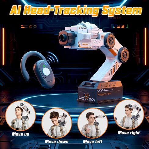 Smart Tracking Mechanical Arm Blaster, Remote Control, 30 Foam Darts in Kuwait