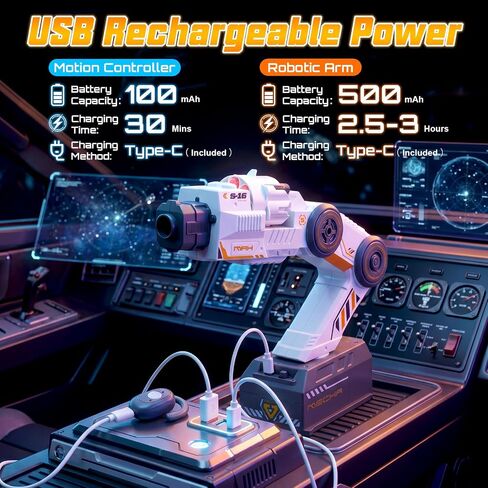 Smart Tracking Mechanical Arm Blaster, Remote Control, 30 Foam Darts in Kuwait