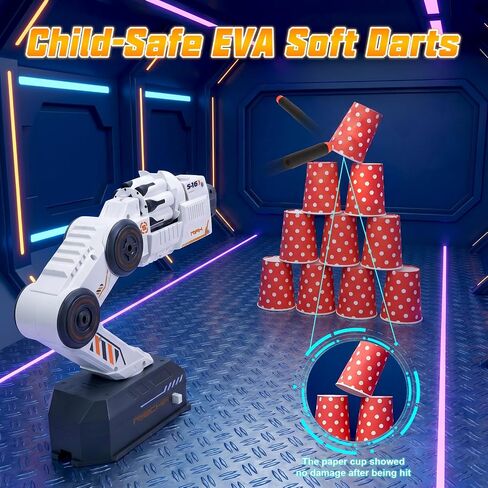 Smart Tracking Mechanical Arm Blaster, Remote Control, 30 Foam Darts in Kuwait