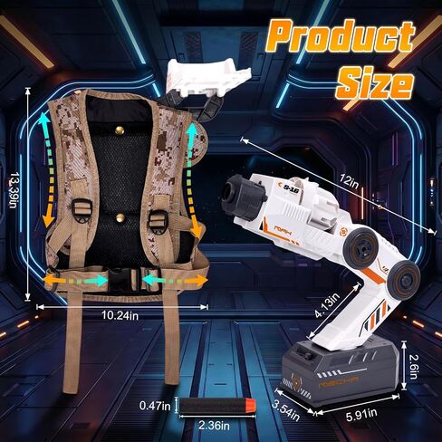 Smart Tracking Mechanical Arm Blaster, Remote Control, 30 Foam Darts in Kuwait