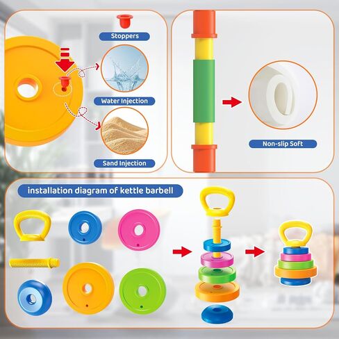 6-in-1 Kids Weight Set, Kid exercise equipment, Kids Workout Equipment Toys in Kuwait