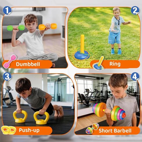6-in-1 Kids Weight Set, Kid exercise equipment, Kids Workout Equipment Toys in Kuwait