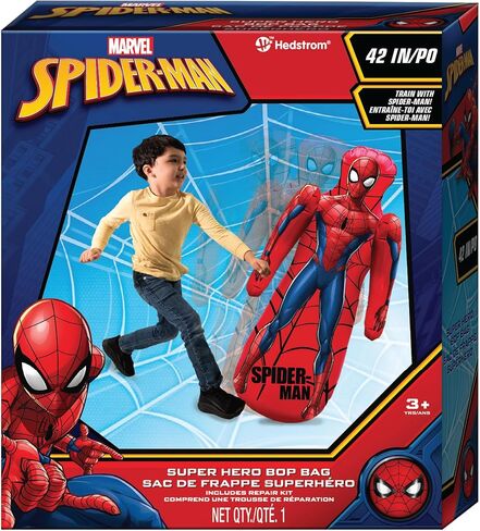Hedstrom Marvel Spider-Man Shaped Bop Bag - Inflatable Punching Bag, Inflates to 42 Inches in Kuwait