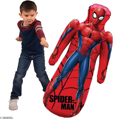 Hedstrom Marvel Spider-Man Shaped Bop Bag - Inflatable Punching Bag, Inflates to 42 Inches in Kuwait