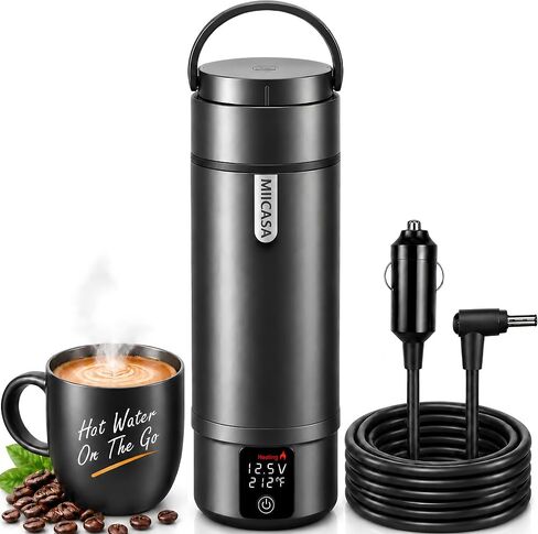 Electric Travel Kettle, Miicasa Portable Water Boiler with Temperature Control and LCD Display, Auto Shut-Off and Boil Dry Protection with Keep Warm Function, PBA free, 400ml Stainless Steel Kettle in Kuwait