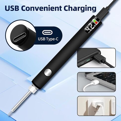 PNECK Rechargeable Thread Burner Kit, Tool Burning Pen, Black in Kuwait