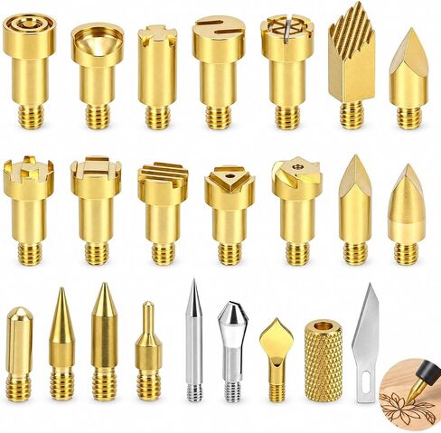 28 Pcs Wood Burning Tips Set, Stippling Tool Tips for Pyrography DIY Crafts in Saudi Arabia