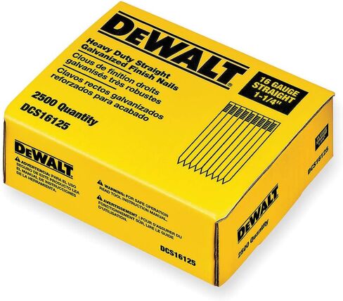 DEWALT Finish Nails, 1-1/4-Inch, 16GA, 2500-Pack (DCS16125) (packaging may vary) in Kuwait
