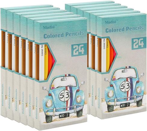 Madisi Colored Pencils Bulk, 12 Packs of 24-Count, 288 Pack in Kuwait