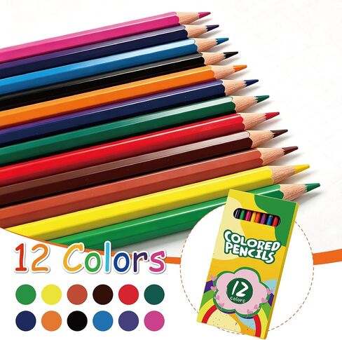432 Count Colored Pencils Bulk, 12 Assorted of color pencils，36 Packs Pre-sharpened Colored Pencils for Kids, School Supplies of Color Pencil bulk classroom in Kuwait