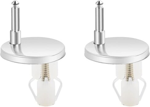 2PCS Toilet Seat Hinge Fixings Toilet Seat Top Fix Quick Release Hinges Expanding Rubber Screws, 1.97" in Kuwait