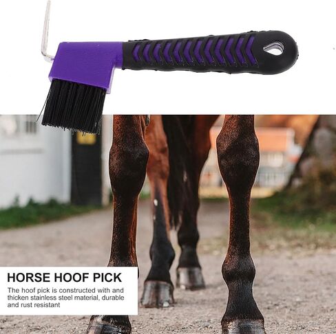 Horse Hoof Pick Brush with Rubberized Grip Handle, Dual-Function in Saudi Arabia