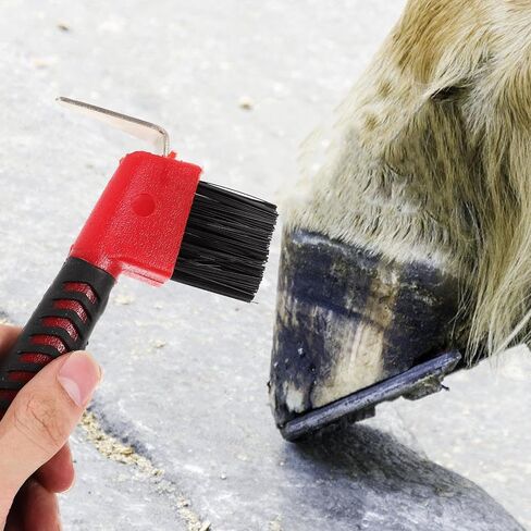 SECFOU Horse Hoof Pick and Brush Tool with Rubberized Grip Handle in Saudi Arabia