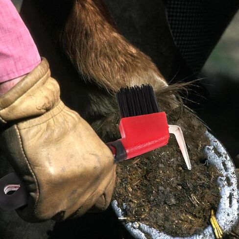 SECFOU Horse Hoof Pick and Brush Tool with Rubberized Grip Handle in Saudi Arabia