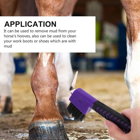 SECFOU Horse Hoof Pick and Brush Tool with Rubberized Grip Handle in Saudi Arabia