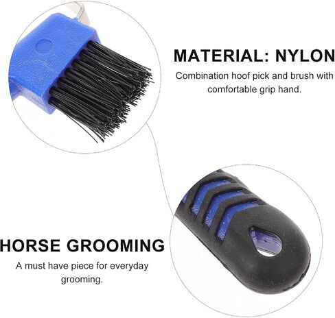 SECFOU Horse Hoof Pick and Brush Tool with Rubberized Grip Handle in Saudi Arabia