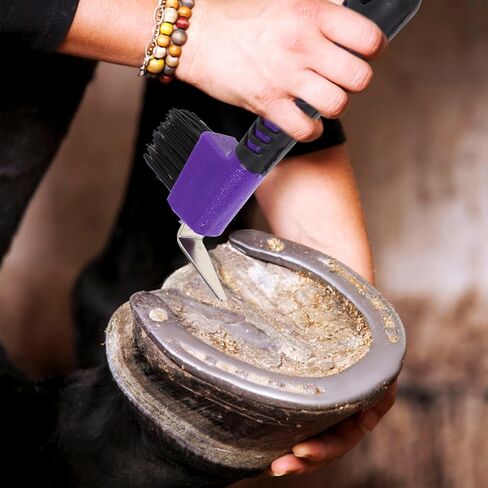 Deluxe Grip Horse Hoof Pick with Brush, Stainless Steel in Kuwait