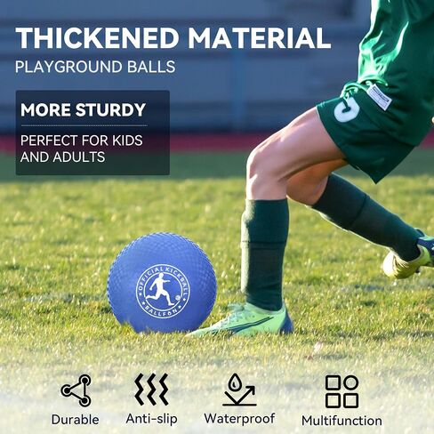 Playground Balls Kickball, Rubber Dodge Balls for Kids and Adults, Dodgeballs Handball Kick Ball Indoor and Outdoor, Official Bouncing Hand Balls, Outdoor Toys for School in Kuwait