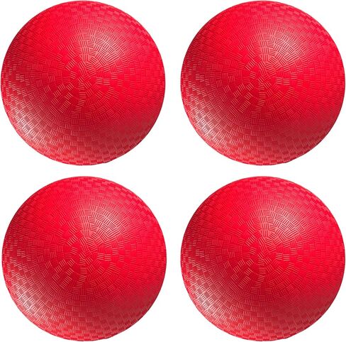 8.5-Inch Red Playground Ball with Hand Pump for Kickball & Dodgeball in Kuwait