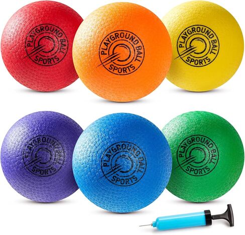 EVERICH TOY Playground Balls Kickball, 6 or 12 Pack 8.5 Inch 4 Square Ball in Kuwait