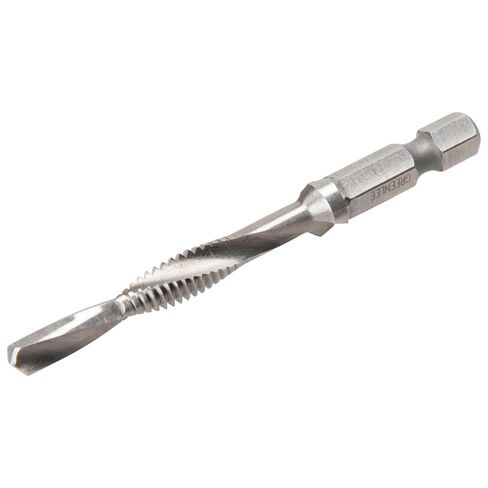 Greenlee DTAP1/4-20 مثقاب مختلط/صنبور مثقاب غاطس لما يصل إلى 10 قياسات معدنية، مثقاب مركب، صنبور، وريشة إزالة الأزيز مع سداسي التغيير السريع، 1/4-20 NC in Kuwait