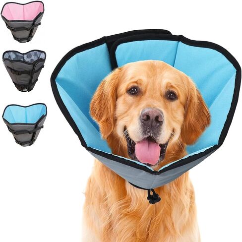 Soft Dog Cone Collar for Large Dogs After Surgery Adjustable in Kuwait
