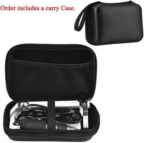 Jiusion Aluminium Alloy Universal Adjustable Professional Base Stand Holder Desktop Support Bracket with Portable Carrying Case for USB Digital Microscope Endoscope Magnifier Camera in Kuwait