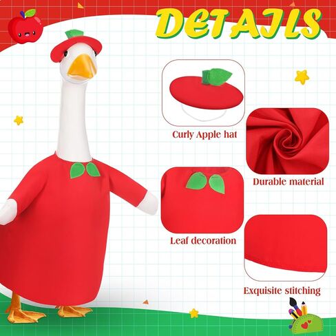FuWeave Halloween Porch Goose Outfit, Apple, 23 Inch in Kuwait