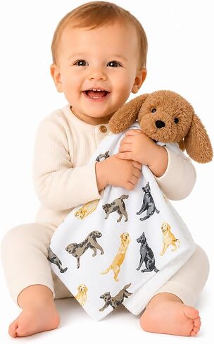 Mud Pie Labrador Retriever Woobie, Baby Lovey Blanket with Labrador Plush in Kuwait