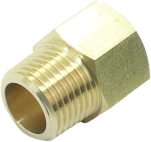 1 Piece 3/8 NPT Male x 1/2 NPT Female Pressure Gauge Reducer Adapter Brass Pipe Fitting Adapter in Kuwait