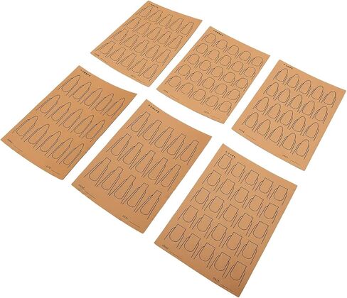 Nail Art Training Cards, 6 Shapes, 2 Reusable Pvc Sheets (6 Kraft in Saudi Arabia