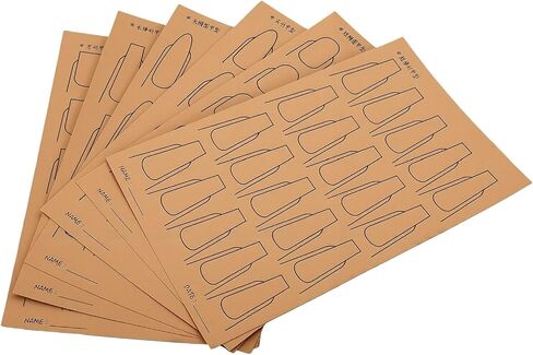 Nail Art Training Cards, 6 Shapes, 2 Reusable Pvc Sheets (6 Kraft in Saudi Arabia