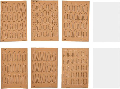 Nail Art Training Cards, 6 Shapes, 2 Reusable Pvc Sheets (6 Kraft in Saudi Arabia