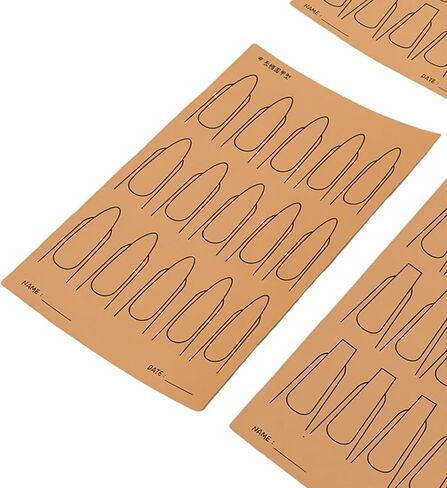 Nail Art Training Cards, 6 Shapes, 2 Reusable Pvc Sheets (6 Kraft in Saudi Arabia