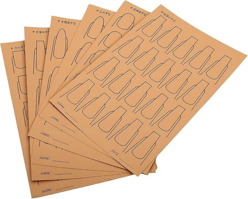 Nail Art Training Cards, 6 Shapes, 2 Reusable Pvc Sheets (6 Kraft in Saudi Arabia