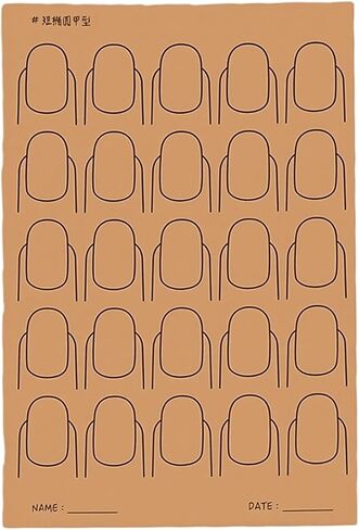 Nail Art Training Cards, 6 Shapes, 2 Reusable Pvc Sheets (6 Kraft in Saudi Arabia