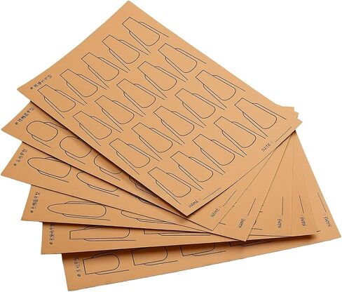 Nail Art Training Cards, 6 Shapes, 2 Reusable Pvc Sheets (6 Kraft in Saudi Arabia