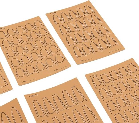 Nail Art Training Cards, 6 Shapes, 2 Reusable Pvc Sheets (6 Kraft in Saudi Arabia