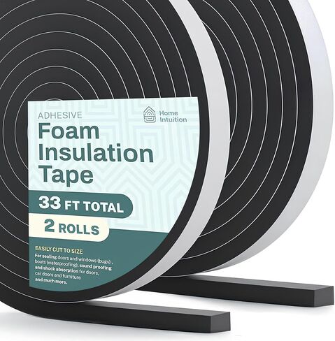 33 Feet Self Stick High Density Foam Insulation Tape Adhesive Weather Stripping Seal for Doors and Windows in Saudi Arabia