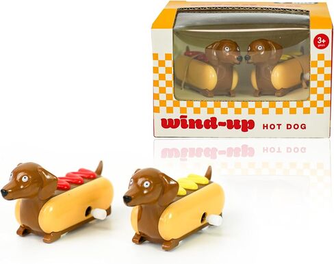 YOBRO Hot Dog Wind-up Dachshund Toys, Set of 2 in Saudi Arabia