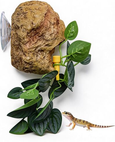 Reptile Water Dish with Adjustable Drip, Wall-Mounted Slow Dripper for Terrarium, Leak-Proof Water Bowl for Bearded Dragon, Gecko, Lizard, Snake, and Small Reptiles Habitat in Kuwait