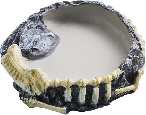 Reptile Corner Food Bowl Water Dish,Snake Feed Dish with Artificial Plant Reptile Water Bowl Terrariums for Bearded Dragon Tortoise Chameleon Hermit Crabs Turtle Leopard Gecko Frog in Kuwait