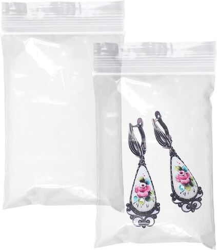 APQ Clear Plastic Reclosable Zipper Bags, 2 x 3 Inches. Pack of 100 Reclosable Plastic Bags with Zipper Closure. 2 Mil Plastic Jewelry Bags. Waterproof Reclosable Zip Bags for Industrial Use in Kuwait