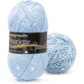 Mary Maxim Starlette Christmas Sparkle Yarn, Soft Acrylic Yarn, 196 Yards in Kuwait