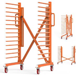 Tredre 50 Shelves Paint Drying Rack with Locking Casters for Cabinet Doors in Kuwait