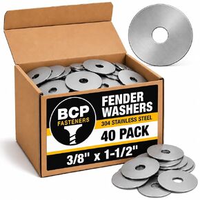 40 Qty 3/8" x 1-1/2" 304 Stainless Steel Fender Washers (BCP565) in Saudi Arabia